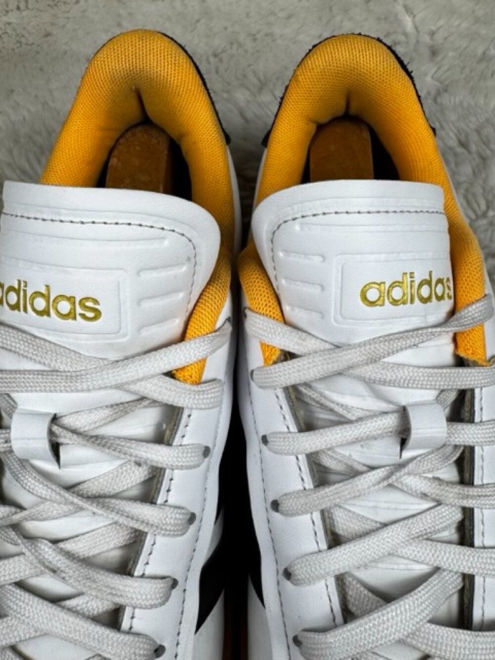 Adidas Grand Court Alpha White Flash Orange 2022 GX8165 Women's Size 8 Gum Sole - Picture 4 of 9